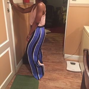 Wide Leg Striped Pants